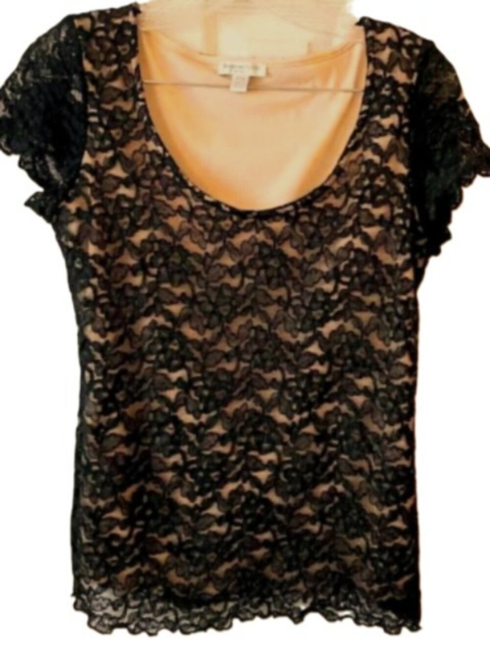 Canadian Made Proportion Petite Conrad C Women's Black Lace Top Petite Medium